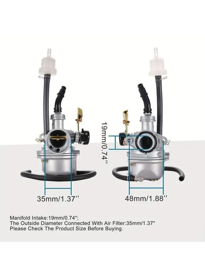 Goofit PZ19 19mm كاربوريتر بديل لـ 90cc 110cc 125cc ATV دراجة ديرت كارت نصف زنك نصف ألومنيوم - Image 2